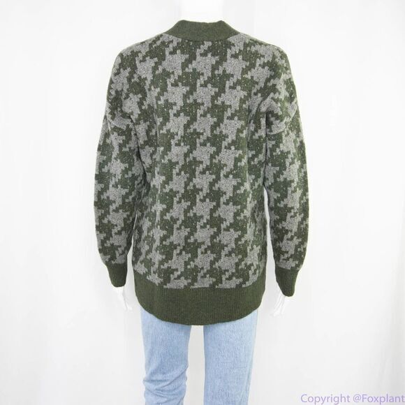 NEW Madewell Allston Double-Button Cardigan Sweater in Houndstooth,  L - Picture 8 of 16